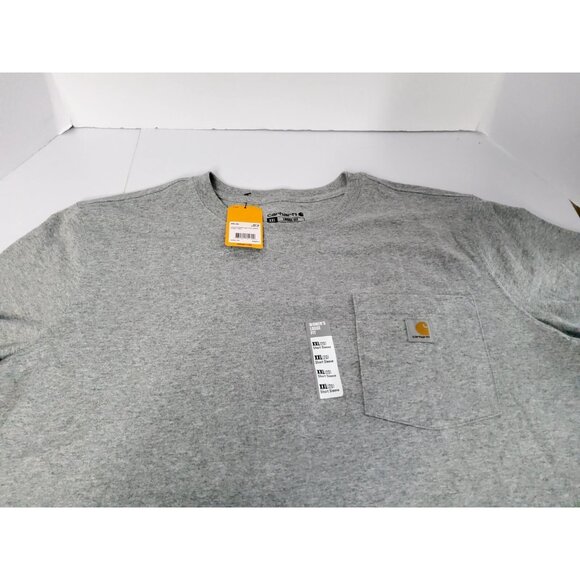 Carhartt Women's T-Shirt Loose Fit Grey Heavy Weight Single Pocket Size XXL - Picture 4 of 9